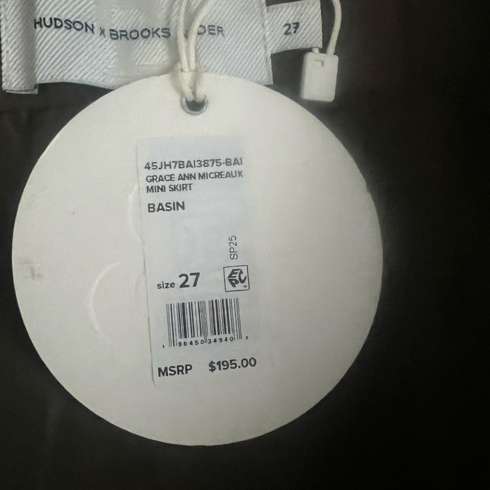 Hudson X Brooks Nader Grace Ann Micreaux Mini Skirt in Basin, New with Tags - Picture 7 of 11
